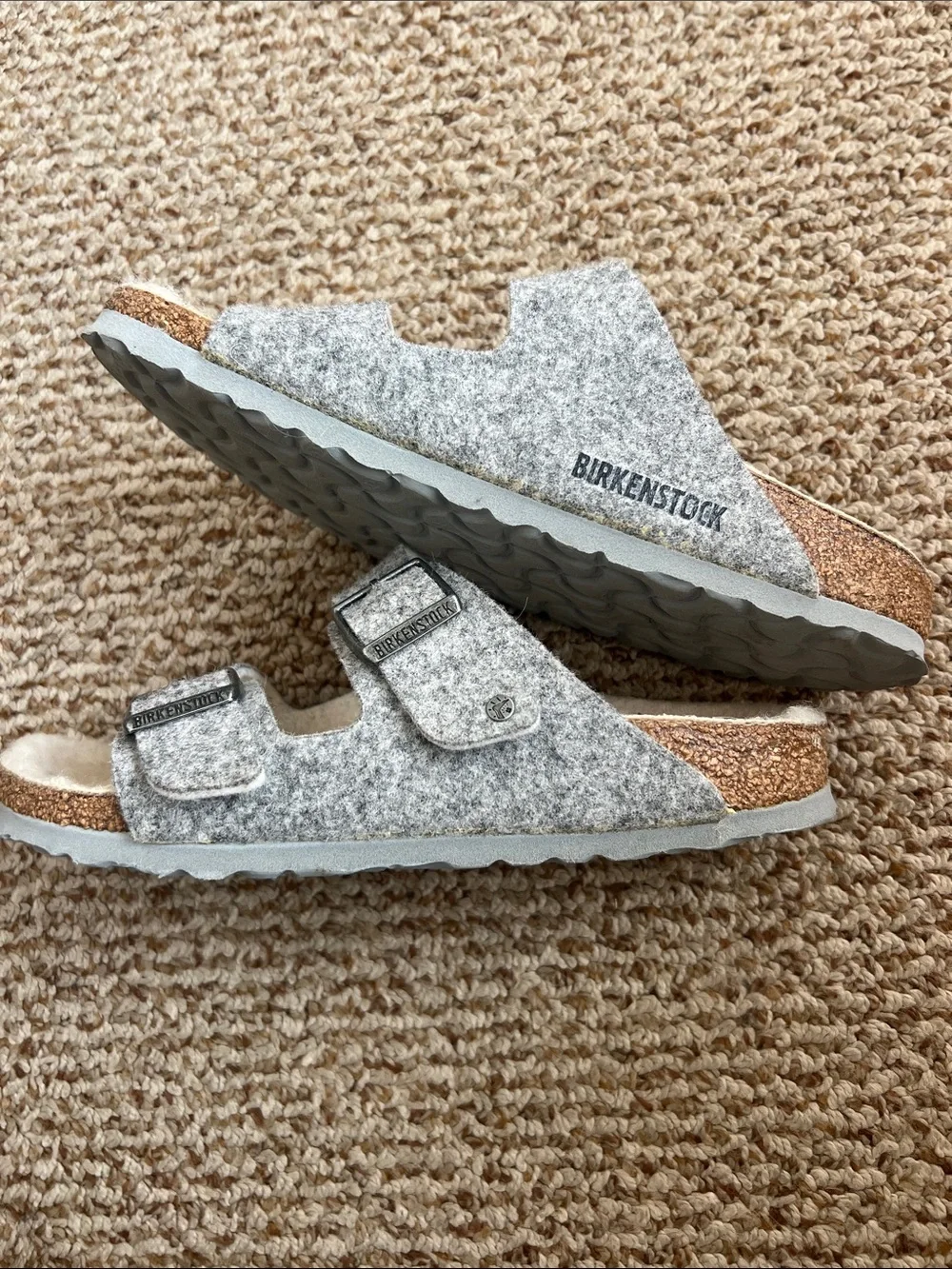 Birkenstock Women’s Arizona Wool Double-Buckle Slide Sandals